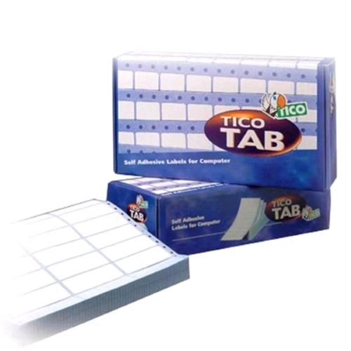 TICO CONF 3000 ETICHETTE ADESIVE A MADULO CONTINUO 127X48,9 mm BIANCO OPACO 