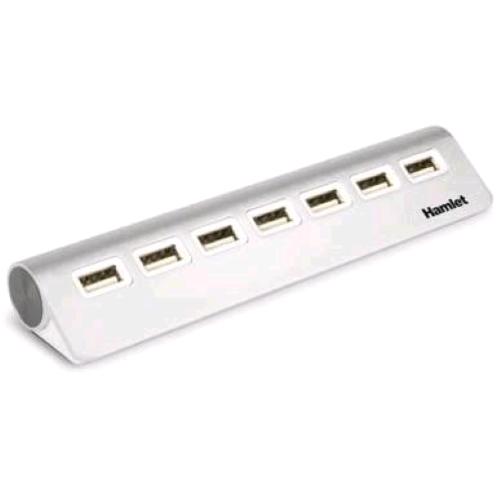 HAMLET XHUB7020AL HUB 7 PORTE  USB 2.0 IN ALLUMINIO