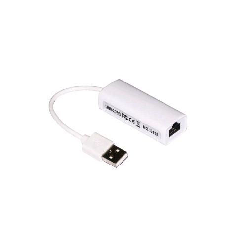 NILOX LKCONV07 CAVO ADATTATORE DA USB-A 2.0 MASCHIO A LAN RJ-45 10/100 FEMMINA BIANCO