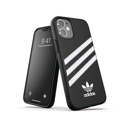 ADIDAS SAMBA APPLE iPHONE 12 MINI CUSTODIA IN TPU E POLIURETANO SIMILPELLLE NERO/BIANCO