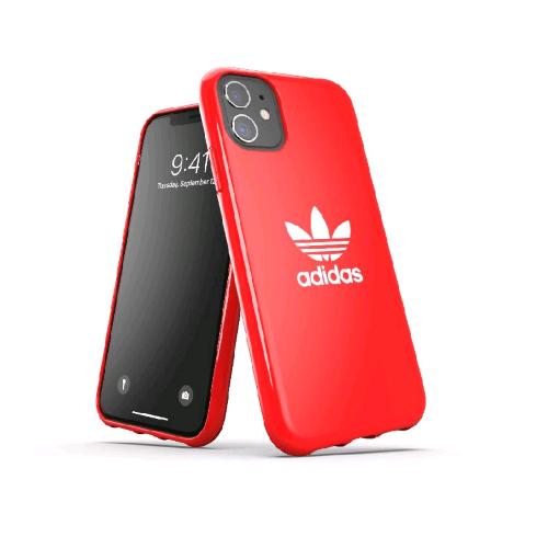 ADIDAS SNAP APPLE iPHONE 12/12 PRO CUSTODIA IN TPU CON LOGO A TRIFOGLIO ROSSO BIANCO