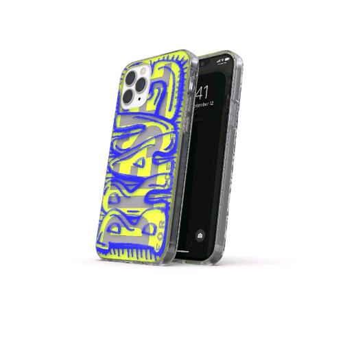 DIESEL CLEARAOP APPLE iPHONE 12/12 PRO CUSTODIA IN TPU ANTI URTO CON STAMPA GRAFICA LOGO MULTICOLORE