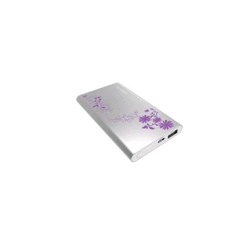 IN WIN ALLURE POWER BANK 5000MAH 5V/2A 1 X MICRO USB 1 X USB TIPO A SILVER VIOLA