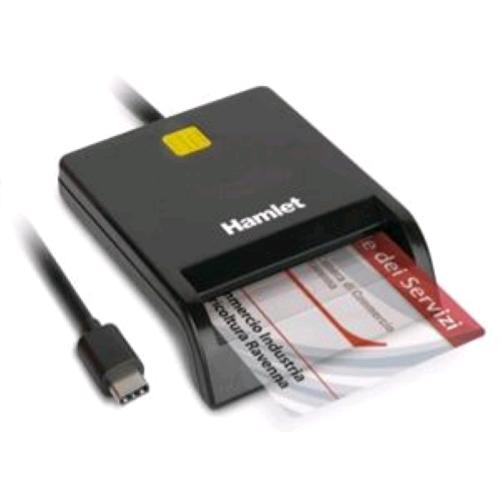 HAMLET LETTORE DI SMART CARD USB 3.1 GEN 1 TYPE-C NERO