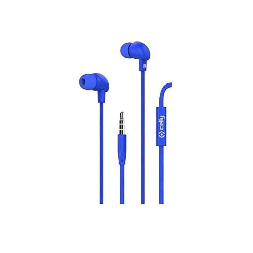CELLY EAR AURICOLARI CON CAVO PIATTO JACK 3.5 MM BLU