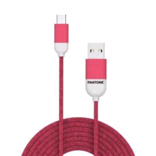 PANTONE MICRO USB CABLE CAVO DATI OUTPUT SUPPORTATO 2,40A 1.5 MT PINK