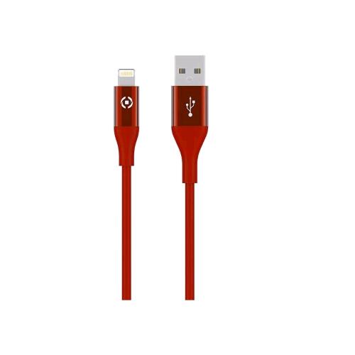 CELLY CAVO 1 X USB TIPO A 1 X LIGHTNING 3 MT ROSSO