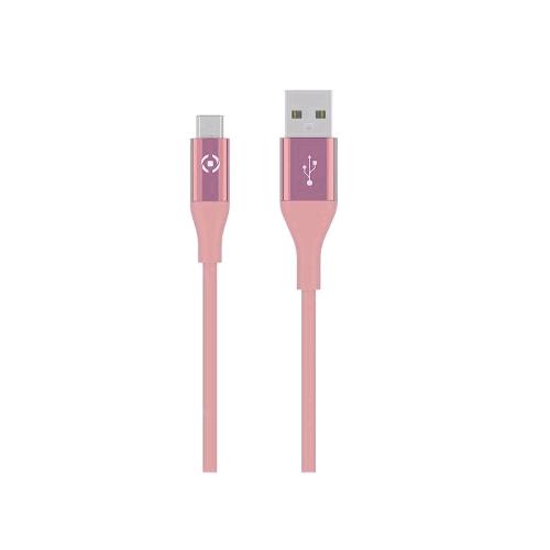CELLY CAVO 1 X USB TIPO A 1 X MICRO USB 1 MT ROSA