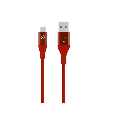 CELLY CAVO 1 X USB TIPO A 1 X MICRO USB 3 MT ROSSO