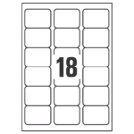 AVERY ETICHETTE J8162-25 400 ETICHETTE INDIRIZZI 33.9x99.1 MM ADESIVE COLORE BIANCO FINITURA OPACA