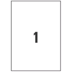 AVERY-ZWECKFORM CONFEZIONE 25 ETICHETTE ADESIVE 297x210 MM TRASPARENTI