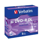VERBATIM DVD+R DOUBLE LAYER 8.5GB 8X CF.5 XX 43541/5