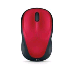 LOGITECH M235 MOUSE OTTICO WIRELESS ROSSO NERO