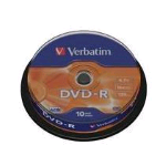 VERBATIM DVD-R 16X 4,7GB 10 PACK SPINDLE MATT SILVER