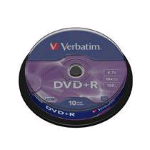 VERBATIM DVD+R 4 7GB 16X SPINDLE 10 PZ