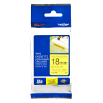 BROTHER TZES641 NASTRO TYPE TZ 18MM X 8MT ADESIVO COLORE GIALLO STAMPA NERO