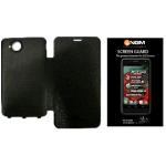 NGM COVER LEGEND XL IN SIMILPELLE NERA CON FLIP ANTERIORE + 2 PELLICOLE SALVASCHERMO