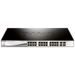 D-LINK DGS-1210-28P SWITCH GESTITO L2 24 x 10/100/1000 (PoE) + 4 x Gigabit SFP MONTABILE SU RACK 