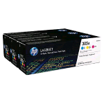 HP 305A TRI PACK LASERJET TONER CYAN/MAGENTA/YELLOW PER STAMPANTI HP LASERJET 2.600 PG (CF370AM)