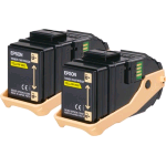 EPSON C13S050606 2 X TONER GIALLO PER AL-C9300D2TN/AL-C9300D3TNC/AL-C9300DN/AL-C9300DTN/AL-C9300N/AL-C9300TN GARANZIA ITALIA (C13S050606)