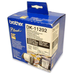 BROTHER DK11202 ETICHETTE ADESIVE BIANCO LUCIDO 62X100MM PER QL500-QL500A-QL550-QL560VP-QL570-QL580N-QL650TD-QL1050-QL1060N 