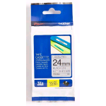 BROTHER TZEM951 NASTRO METALLIZZATO PER STAMPANTI TERMICHE BROTHER 24MM X 8MT COLORE ARGENTO STAMPA NERO