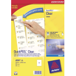 AVERY-ZWECKFORM CONF 25 ETICHETTE ADESIVE 297x210 MM TRASPARENTE FINITURA LUCIDA