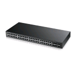 ZYXEL ZYXGS-1900-48 SWITCH 48 PORTE LAN RJ-45 10/100/1000 2 PORTE UPLINK FIBRA SLOT SFP COLORE NERO GARANZIA ITALIA