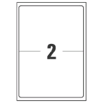 AVERY-ZWECKFORM J8168-25 CONF 50 ETICHETTE ADESIVE 143.5x199.6 MM COLORE BIANCO FINITURA OPACA