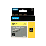 DYMO 18052 NASTRO TERMORESTRINGENTE 6MMx1.5MT DIAMETRO FILO 1.18/2.33 MM COLORE GIALLO STAMPA NERO