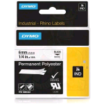 DYMO D1 RHINOPRO NASTRO IN POLIESTERE 12MMx5.5MT COLORE BIANCO STAMPA NERO