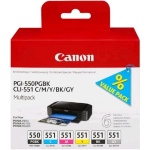 CANON MULTIPACK PGI-550 PGBK + CLI-551 (NERO + CIANO + MAGENTA + GIALLO)