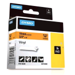 DYMO D1 RHINOPRO NASTRO IN VINILE 19MMx5MT COLORE ARANCIONE STAMPA NERO