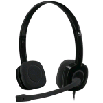 LOGITECH H151 CUFFIE CON MICROFONO CAVO 1.8MT JACK 3.5MM COLORE NERO