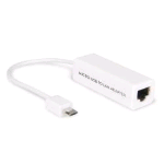 HAMLET HNUMF100 ADATTATORE MICRO USB RJ-45 10/100 Mbps COMPATIBILE ANDROID 4.0 O SUPERIORE COLORE BIANCO