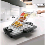 DE LONGHI BQ 80.X GRIGLIATUTTO GRIGLIA ELETTRICA BARBECUE 2.450 W 3 LIVELLI DI POTENZA