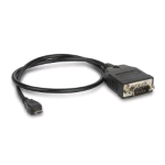 HAMLET XURS232MICROTG CAVO ADATTATORE SERIALE RS-232 9 PIN MASCHIO/MICRO USB MASCHIO CAVO 45CM COLORE NERO