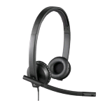 LOGITECH H570E STEREO CUFFIE CON MICROFONO CAVO 1MT CONNETTORE USB COLORE NERO