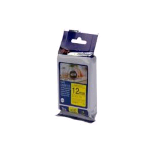 BROTHER TZE631S NASTRO LAMINATO 12MMx4MT COLORE GIALLO STAMPA NERO