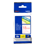BROTHER TZE242 NASTRO LAMINATO 18MMx8MT COLORE BIANCO STAMPA ROSSO