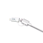 CELLY USBML CAVO ADATTATORE USB-LIGHTNING/MICRO USB 1MT COLORE BIANCO