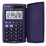 CASIO HS-8VER CALCOLATRICE TASCABILE 8 CIFRE ALIMENTAZIONE SOLARE/BATTERIA COLORE BLU