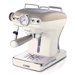 ARIETE VINTAGE 1389 MACCHINA PER CAFFE' ESPRESSO 900W 15 BAR CAPACITA' 0.9LT USO CAFFE' MACINATO CON CAPPUCCINATORE COLORE BIANCO/BEIGE