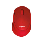 LOGITECH M330 SILENT PLUS MOUSE WIRELESS MECCANICO 1.000 DPI MANO DESTRA COLORE ROSSO