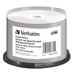VERBATIM DVD-R 16X WIDE PRINTABLE WATERPROOF NO ID BRAND 4.7GB 50 Pz.