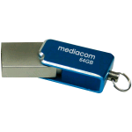 MEDIACOM TEENY CHIAVETTA USB 2.0 64GB COLORE BLU/SILVER