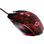 TRUST GXT 105 IZZA MOUSE GAMING USB OTTICO 6 TASTI 2.400 DPI COLORE NERO