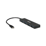 HAMLET HUB USB 3.1 TYPE C - 4 USB 3.0 COLORE NERO