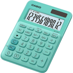 CASIO MS-20UC-GN CALCOLATRICE DA SCRIVANIA 12 CIFRE DOPPIA ALIMENTAZIONE SOLARE E A BATTERIA 