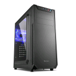 SHARKOON VS7 WINDOW CASE MIDI TOWER ATX MINI-ITX MICRO-ATX ATX PANNELLO LATERALE IN VETRO TEMPERATO 2xUSB 3.0 2xVENTOLE 120MM 1xVENTOLA 120MM LED BLACK